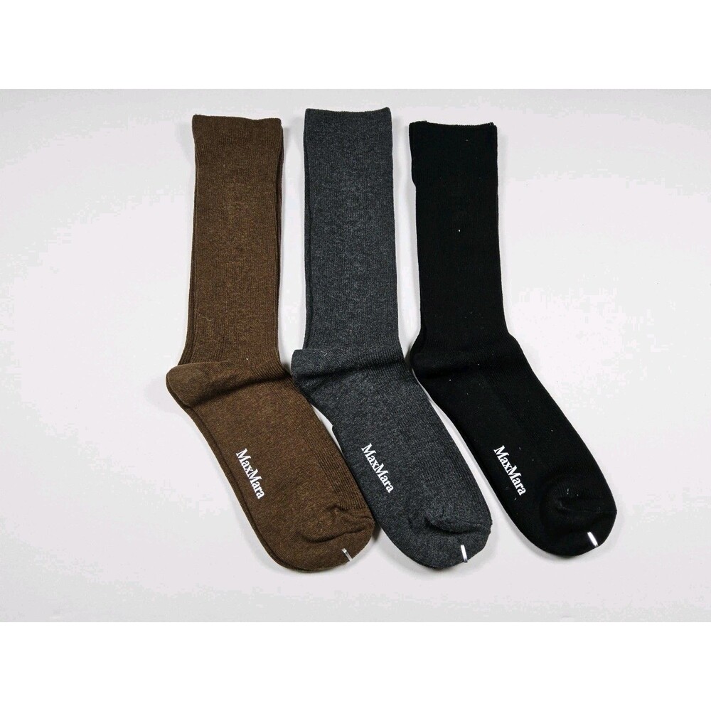 MaxMara Women's Lot Of 3 Pairs Calf Socks One Size